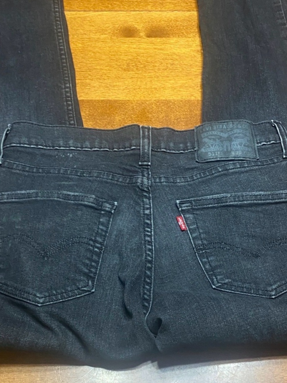 Levi's 511 Straight Men's Jeans in Black Denim - 29 x 30